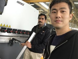 Algeria Client Testing Press Brake Machine in Our Factory