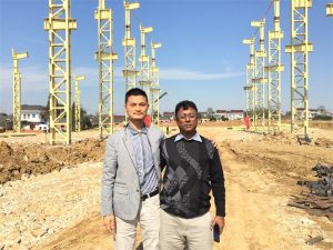 Bangladesh Customers Come to Visit the New Factory We Are Building