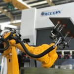 Robotic bending cell system for automatic robot press brake of sheet metal